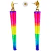 Image de Boucles d'Oreilles Cônes Néon Multicolores   Accessoire Années 80 & Soirée Fluo