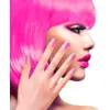 Image de Set de 12 Ongles Roses Néon Auto-Adhésifs Effet Vernis   Faux Ongles Manucure