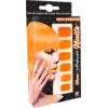 Image de Set de 12 Ongles Orange Néon Auto-Adhésifs Effet Vernis   Faux Ongles Manucure
