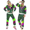 Image de Déguisement survêtement fluo années 80 Party Animal   veste et pantalon pour adulte - S