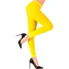 Image de Leggings jaune néon 70 DEN pour adulte   accessoire fluo pour soirée, festival et carnaval