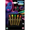 Image de Set de 5 bâtons de maquillage fluo 15 g   maquillage fluorescent pour soirée, festival et carnaval