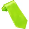 Image de Cravate Satin Vert Fluo   Accessoire Soirée Années 80