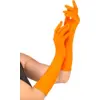 Image de Gants Longs Orange Néon 40 cm   Accessoire Déguisement Années 80