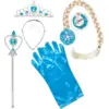 Image de Kit Princesse des Neiges   Tiare, Natte, Gants et Baguette Magique