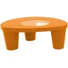 Image de Slide - Table basse Low Lita - Orange - Polyéthylène recyclable - Designer Paola Navone