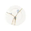 Image de Seletti - Assiette à dessert Kintsugi - Blanc - Or - Designer Marcantonio