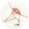 Image de Seletti - Assiette Kintsugi - Blanc - Or - Designer Marcantonio