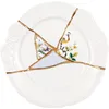 Image de Seletti - Assiette Kintsugi - Blanc - Or - Designer Marcantonio
