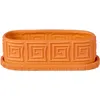Image de Seletti - Jardinière Magna Graecia - Orange - Terre cuite - Designer Antonio Aricò