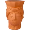 Image de Seletti - Tabouret Magna Graecia - Orange - Terre cuite - Designer Antonio Aricò