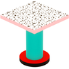 Image de Seletti - Table carrée Super Furniture - Multicolore - Stratifié - Designer Hello Again