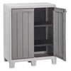 Image de Armoire basse de jardin en résine - 78 cm - FLORIDA XL - gris