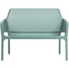 Image de NARDI - Banc avec dossier Net - Vert - Résine de fibre de verre - Designer Raffaello Galiotto