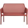 Image de NARDI - Banc avec dossier Net - Orange - Résine de fibre de verre - Designer Raffaello Galiotto