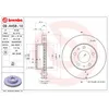 Image de Disque de frein BREMBO 09A45810 avant, ventilé, 1 pièce