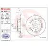 Image de Disque de frein BREMBO 09B52211 arrière, ventilé, 1 pièce