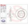 Image de Disque de frein BREMBO 08N12311 arrière, plein, 1 pièce