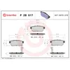 Image de Jeu de plaquettes de frein, frein à disque BREMBO P 28 017