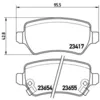 Image de Jeu de plaquettes de frein BREMBO P 59 038, arrière