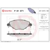 Image de Jeu de plaquettes de frein BREMBO P 61 071, avant