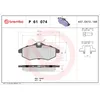 Image de Jeu de plaquettes de frein BREMBO P 61 074, avant