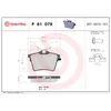 Image de Jeu de plaquettes de frein BREMBO P 61 079, arrière