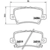 Image de Jeu de plaquettes de frein BREMBO P 28 038, arrière