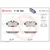 Image de Jeu de plaquettes de frein BREMBO P 06 052, arrière