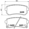 Image de Jeu de plaquettes de frein BREMBO P 30 025, arrière