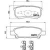 Image de Jeu de plaquettes de frein BREMBO P 54 034, arrière