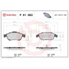 Image de Jeu de plaquettes de frein BREMBO P 61 083, avant
