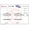 Image de Jeu de plaquettes de frein BREMBO P 61 096, avant