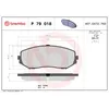 Image de Jeu de plaquettes de frein BREMBO P 79 018, avant