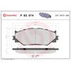 Image de Jeu de plaquettes de frein BREMBO P 83 074, avant