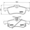 Image de Jeu de plaquettes de frein BREMBO P 83 087, arrière