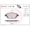 Image de Jeu de plaquettes de frein BREMBO Xtra P 61 103X, avant
