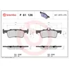 Image de Jeu de plaquettes de frein BREMBO P 61 126, arrière