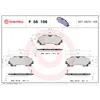Image de Jeu de plaquettes de frein BREMBO P 56 106, avant