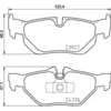Image de Jeu de plaquettes de frein BREMBO P 06 105, arrière