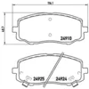 Image de Jeu de plaquettes de frein, frein à disque BREMBO P 30 045