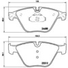Image de Jeu de plaquettes de frein BREMBO P 06 074, avant