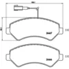 Image de Jeu de plaquettes de frein BREMBO P 23 136, avant