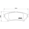 Image de Jeu de plaquettes de frein BREMBO P 83 132, arrière
