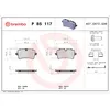 Image de Jeu de plaquettes de frein BREMBO P 85 117, arrière