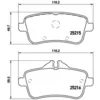 Image de Jeu de plaquettes de frein BREMBO P 50 099, arrière