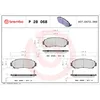 Image de Jeu de plaquettes de frein BREMBO P 28 068, avant