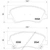 Image de Jeu de plaquettes de frein BREMBO P 18 025, avant