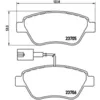 Image de Jeu de plaquettes de frein BREMBO P 23 141, avant