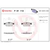 Image de Jeu de plaquettes de frein BREMBO P 61 112, avant